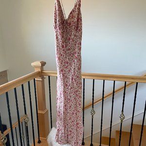Sundae Muse Pink Floral Midi Dress - size 6 (AU)